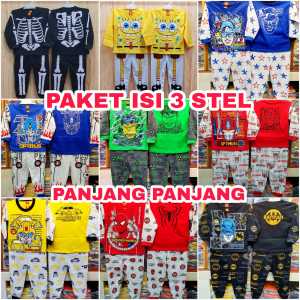 PAKET HEMAT ISI 3 STELAN ANAK TANGAN PANJANG CELANA PANJANG UNTUK UMUR 1 SAMPAI 9 TAHUN TERMURAH