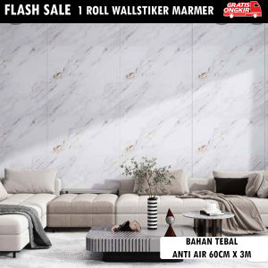 WALLPAPER FOAM PVC MARMER 1 ROLL 60 CM X 3 METER MARBLE FOAM DINDING MOTIF MARBLE STIKER