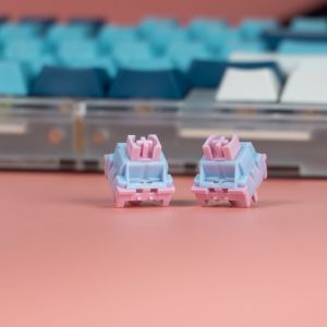 (HD1)Philikey mechanical keyboard switch shaft: linear trigger quick switch shaft single-tone bottom contact rapid trigger speed noise reduction bottom contact sound (PINK) Papan kekunci mekanikal Philikey suis aci linear picu pantas sentuhan baw