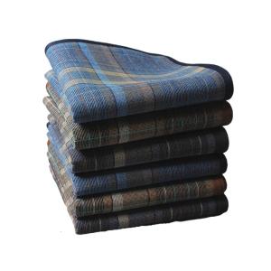 Portable 40x40cm Lattice Pattern Handkerchief for Male Gentleman Polyester Handkerchief Printed Groom Handkerchief