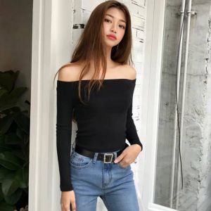 Sabrina Atasan Long Sleeve Crop Top 051 (Size XS-XL)
