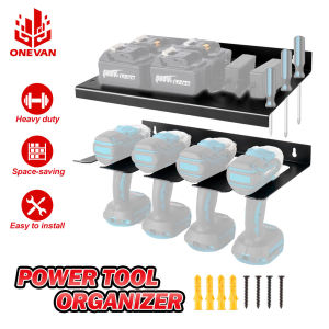 ONEVAN Electric Wrench Drill Tool Storage Holder Wall Mounted Power Tool Rack Battery Bracket Machine Storage Holder Shelf Rack Stand