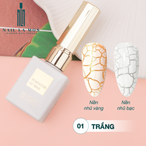 Sơn nứt Vendeeni chính hãng 15ml - Gel tạo nứt trang trí móng nail khô tự nhiên màu trắng hồng nâu đỏ đen