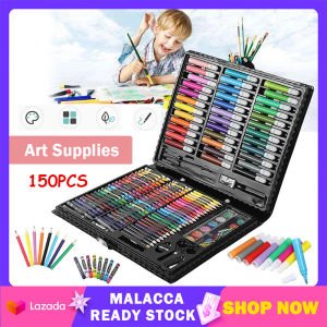 150pcs Art Drawing Set for Kids Students Birthday Christmas Gift Watercolor Crayons Oil Pastel Drawing Pencils Paint Brush Stationery Supplies Art Painting Tools | Cute Baby