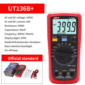 UNI-T UT136C+ high precision digital multimeter AC and DC voltage and current ohm diode frequency automatic range UT136B+
