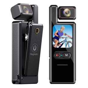 Real 4K Touchscreen Pocket Camera WIFI Outdoor DV 180°Rotatable UHD Anti-shake Bodycam Sports Action Portable Security Recorder
