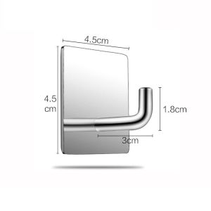Adhesive Hooks Heavy Duty Sticky Hooks Wall Hangers Waterproof Stainless Steel Hanger Towel Holder on Hooks Hanger
