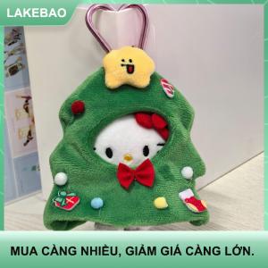 【LAKEBAO】 Dễ Thương Kitty Sang Trọng Keychain Giáng Sinh Hình Cây Phim Hoạt Hình Búp Bê Sang Trọng Ba Lô Treo Chuỗi Có Thể Tháo Rời Keychain Món Quà Giáng Sinh