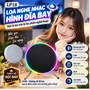 🚀 Loa Bluetooth Hình Đĩa Bay LP18 30W – Thiết Kế Độc Lạ Âm Thanh HiFi LED RGB Cực Đẹp