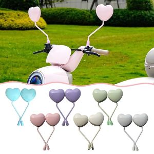 ALLLUCK Multi-funtional Ebike Rearview Mirror Multicolor Heart Shape Safety Mirror High Quality Broad Vision Rearview Mirror Electric Bike