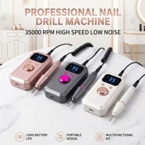 LUXERY 32 Speeds Electric Nail Polishing Grinder Rechargeable LED Display Nail Grinder Professional Multifunctional Electric Nail File Nail Tools