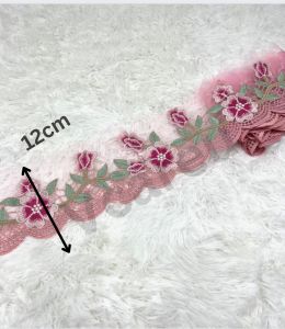 Renda lace warna pink belacan design baru