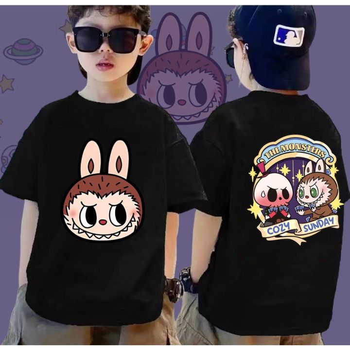 Labubu T-shirt ใหม่ เสื้อยืดเด็ก ลาบูบู้ Labubu Pop Mart Children's T ...