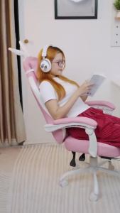 [Furniture] Chair Gaming Rabbit EDRA EGC238 Ghế cao cấp dành cho Game thủ nữ (120KG/155*/Class 3/Da PVC)