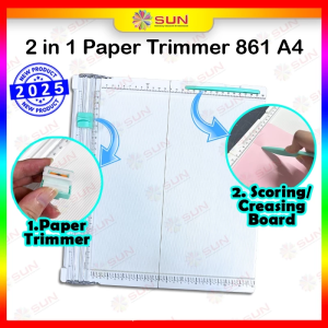 Paper Trimmer dan Scoring Board 2in1 Foldable 861 A4 - Pemotong & Pelipat Kertas Creaser Creasing Tool