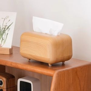 NCNC(OKDEALS01) Multi-functional Imitation Wood Grain Tissue Box Ins Style Anti Slip Napkin Paper Case Extraction Box Simple Napkin Dispenser Bedroom