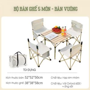 Bàn Ghế Dã Ngoại Gấp Gọn Hợp Kim Nhôm SPW01