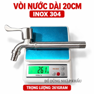 Vòi nước tăng áp INOX 304 lõi đồng dài 30cm trọng lượng 340gram kèm 2 đầu nối máy giặt