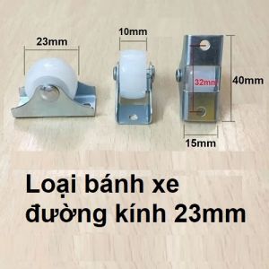 Bánh Xe Trợ Lực Mini 1 Inch Đường Ray Cố Định Con Lăn Nhựa Chống Mài Mòn Màu Trắng Phụ Kiện Nội Thất
