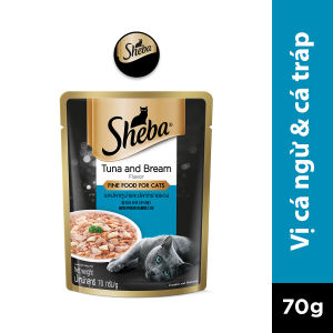 SHEBA Pate cho mèo sành ăn - Thức ăn cho mèo trưởng thành dạng sốt 70g