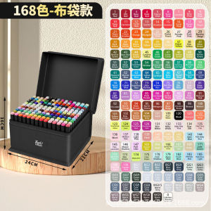 Specialized art student marker pen set (80/168/colored marker pen set) for sketching comic design double-headed brush. School art supplies.