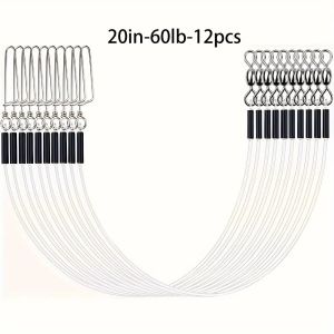 BLACKON 12pcs Fluorocarbon Dây Dẫn Câu Cá Có khớp xoay Khớp xoay bi Dây Dẫn Fluorocarbon Người dẫn đường câu cá Kết nối Tackle Dây câu cá bằng fluorocarbon Câu cá nước mặn