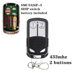 (local delivery) Kebidumei 330/433MHZ Autogate Remote Control SMC5326 8 DIP Switch Auto Gate Cloning Duplicator Key Remote Control Controller