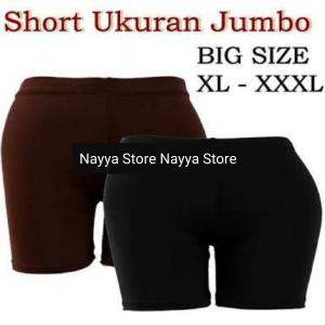 Celana Legging Short JUMBO Fit to XXXL - Celana Pendek Legging BIG SIZE