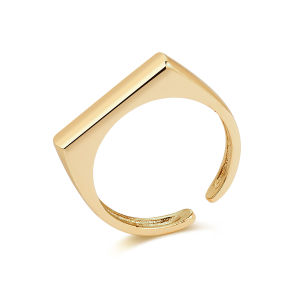 Kemstone Fashion Ins Style Gold/Silver Square Open Adjustable Ring for Women
