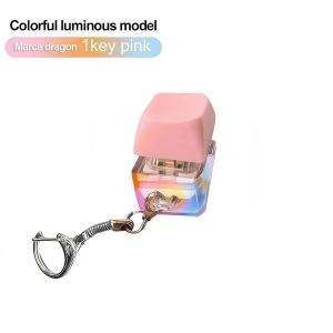 Mini Keyboard Keychain Toy Colorful Light-Up Version 1/4/9 Keys Led Decompression Keycap Button Toys