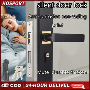 Mute Door Lock Anti-theft Mechanical Door Lock Split Handle Door Handle Lock with Keys Entrance for Bedroom Bathroom