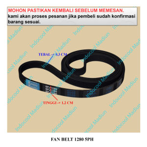 FB51280 LINDEN MESIN CUCI / V BELT MESIN CUCI / FAN BELT 1280 5PH
