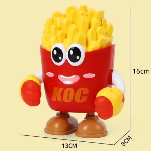 Kids French Fries Elephant Robot Dancing Toy with Light and Music Robot Educational Toys Mainan Baby
