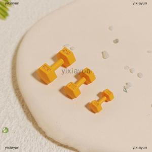 [COD] yixiayun 1Pcs 1 12 Dollhouse Miniature Barbell Dumbbells Fitness Gym Mini Dumbbells Model Toys Weights Lifting Equipment Accessories