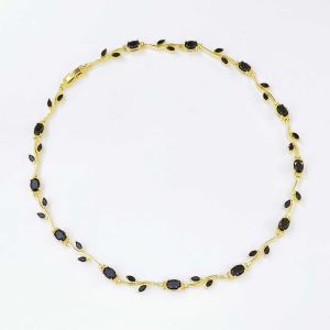 NEXTYOO Multicolour Rose Flower Necklace Light Luxury Copper Zircon Crystal Leaf Necklace Classic Zircon Necklace Women Girls