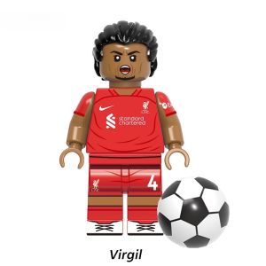 New Worl- Cups Famous Football Soccer Player Messi Mbappe Ronaldo Maradona Character Mini Building Blocks Kids Figure Toys