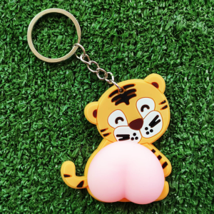 พร้อมส่งในไทย พวงกุญแจซิลิโคน ตูดเด้งดึ่ง นุ่มนิ่ม น่ารัก