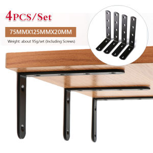 4Pcs Heavy Duty Wall Mount Durable Hardware L Shaped Shelf Bracket Cast Iron Angle Bracket Durable