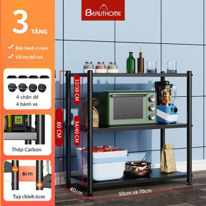 Kệ Bếp để lò vi sóng Để Đồ Đa Năng 3/ 4 / 5 tầng sơn tĩnh điện cao cấp không gan gỉ dễ vệ sinh