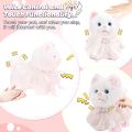 Walking Cat Toys for Kids with Leash, Plush Toy Cat That Walks and Meows, Interactive Cat Toy for Kids Aged 3-7, Best Birthday, Children's Day for Girls and Boys. 