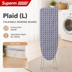 Superm Ironing Board with Safety Iron Rest 6 Gears Height Adjustment iron board Height Adjustment