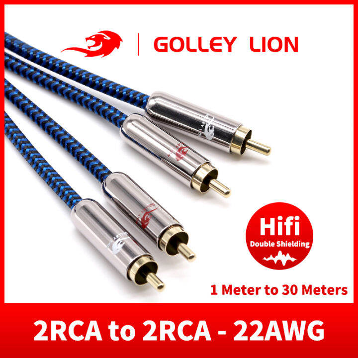 Golley Lion Hifi Rca Cable High Quality N Ofc Hifi Rca Male To Male Audio Cable For Home