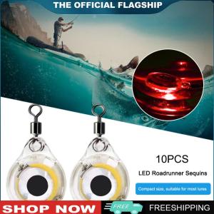 【New Arrival】 10Pcs Battery Operated Fishing Lures - Mini Eye Shape for Seawater and Freshwater Fishing