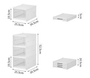 OnlineStore ชั้นวางรองเท้า กล่องใส่รองเท้า พับได้ กล่องรองเท้า กล่องรองเท้า3ชั้น กล่องรองเท้าแบบพับเก็บได้ ใส่ของได้ ประกอบง่าย