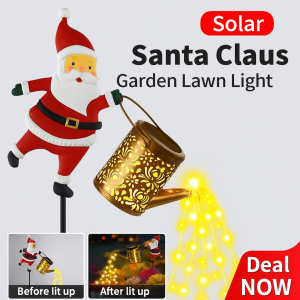 ✨圣诞老人水壶灯✨Solar Santa Claus Kettle Lights/Garden Lawn/ Christmas Lights Kettle Ground Lamp /Solar Night Lights Outdoor Decoration/Santa Claus Lawn Lights