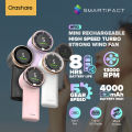 Orashare HF03 Mini Fan Portable Rechargeable 3 Wind Speeds Handy and Lightweight With Built in 1500mAh Digital Display Long Battery Mini Handheld Fan For Commuting To Work And Outdoor Sports. 
