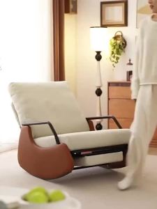 Leisure Chair Rocking Chair Recliner Balcony Lazy Person Sofa Chair Single Patio Living Room Bedroom Nap Chair