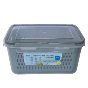 Hộp đựng thực phẩm Tặng kèm rổ - 3000ml