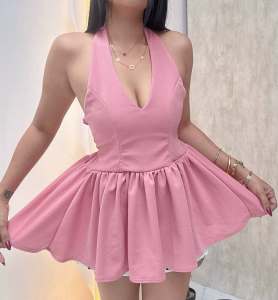 Danayah Luxe Flow Peplum Smocking Back Halter from Small to Large Frame