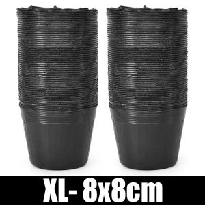 300PCS Black Seedling Nursery Pots Plastic Starting Grow Cups Plant Flowers Grow Bag Container Seedling Cultivation Bags